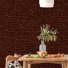 Papel De Parede Jardim Marrom Escuro Textura Geométrica 9m