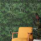 Papel De Parede Jardim Samambaia Vertical Verde  6m