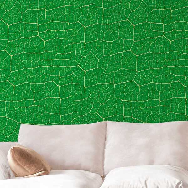Papel De Parede Jardim Verde Textura Geométrica Viníl 3m