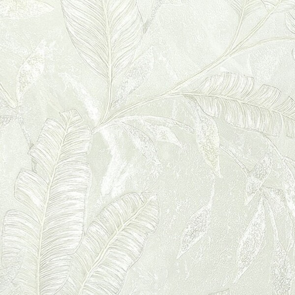 Papel De Parede Kantai Adi Tare 2 - Folhagem Off-white E Dour