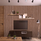 Papel De Parede Kantai Coleção White Swan Ripado Marrom Escuro