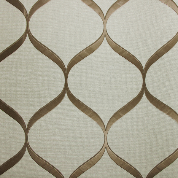 Papel De Parede Kantai Geometric - Bege Claro E Marrom