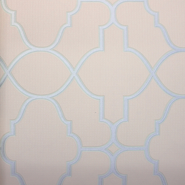 Papel De Parede Kantai Geometric - Bege Rosado E Azul Claro