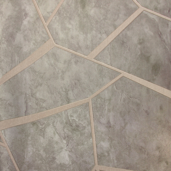 Papel De Parede Kantai Geometric - Marmorizado Cinza Escuro