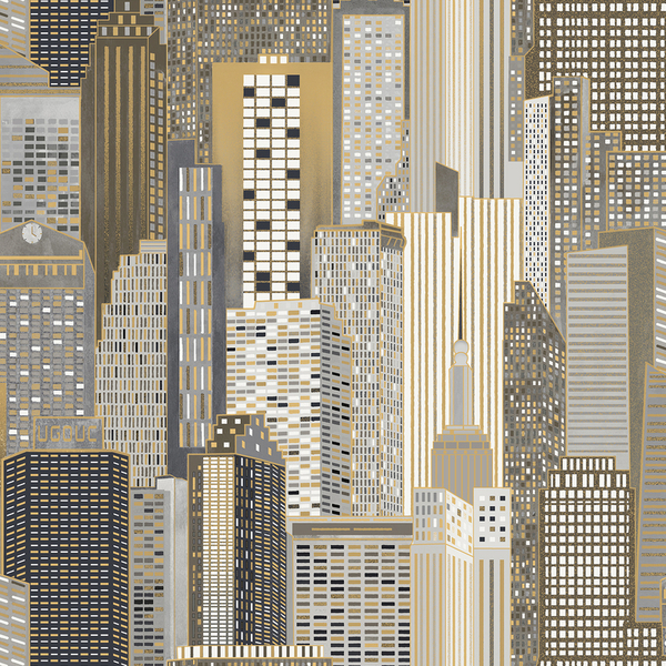 Papel De Parede Kantai Glamour - Prédios Bege E Cinza