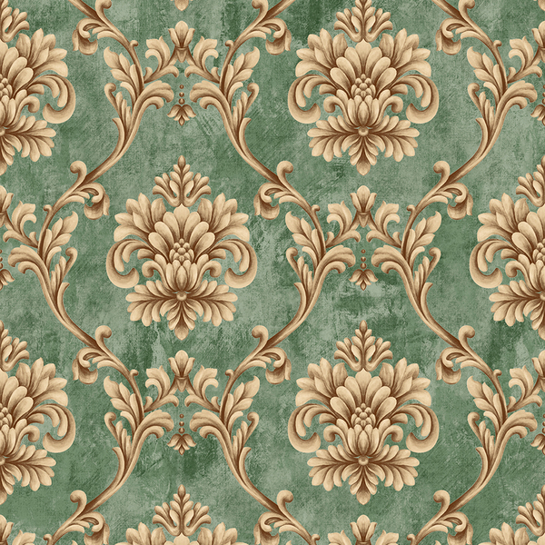 Papel De Parede Kantai Golden House 2- Colonial Verde Escuro