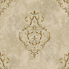 Papel De Parede Kantai Golden House 2- Medalhão Bege E Dourado