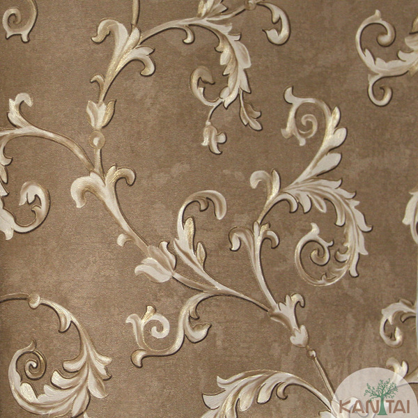 Papel De Parede Kantai Grace 3 - Arabesco Marrom