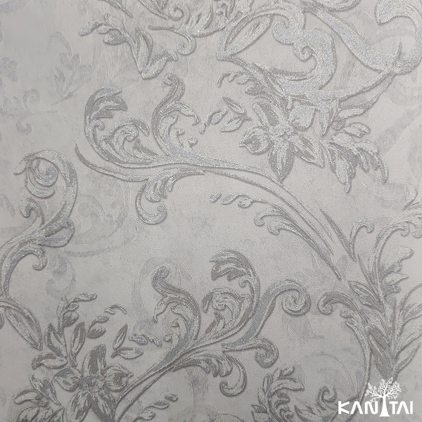 Papel De Parede Kantai Grace 4 - Arabesco Cinza