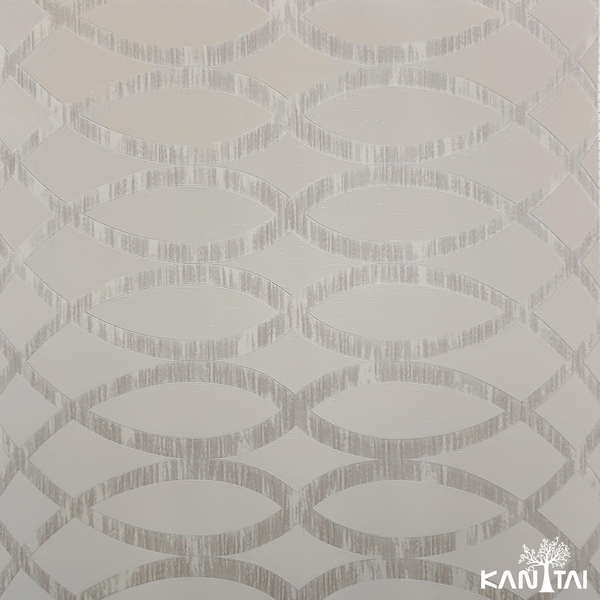 Papel De Parede Kantai Grace 4 - Geométrico Bege Acinzentado