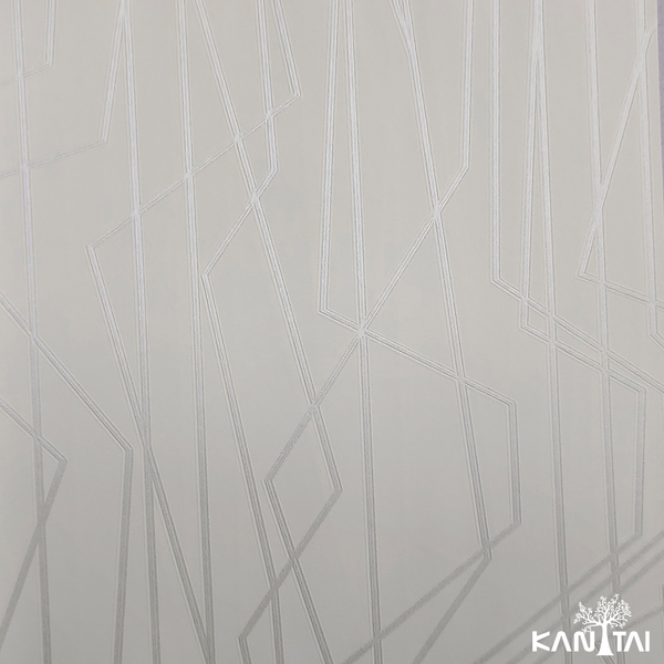 Papel De Parede Kantai Grace 4 - Linhas Geométricas Cinza