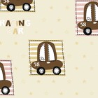 Papel De Parede Kantai Hello Kids - Desenho De Carros Bege Hk