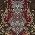 Papel De Parede Kantai Metrópolis 2 - Adamascado Marrom E Pra