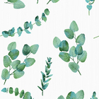 Papel De Parede Kantai Moda Em Casa 2 - Folhas Branco E Verde