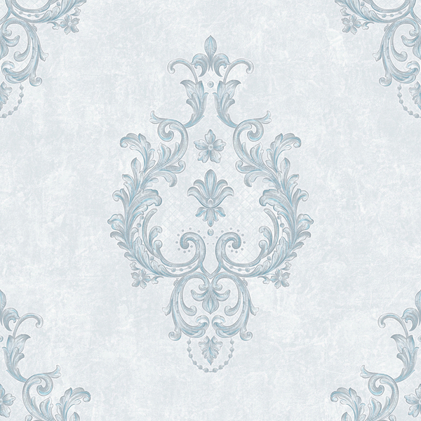 Papel De Parede Kantai Moda Em Casa 3 - Adamascado Cinza Claro