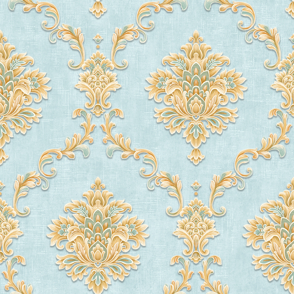 Papel De Parede Kantai Moda Em Casa 3 - Colonial Azul E Doura