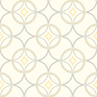 Papel De Parede Kantai Oba - Formas Geométricas Bege E Cinza