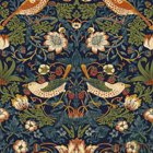 Papel De Parede Kantai Stone Age 2 - Folhas E Passáros Azul M