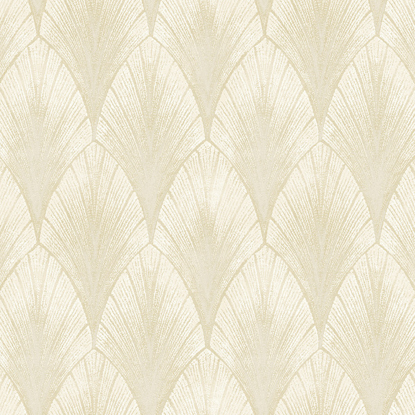 Papel De Parede Kantai Velvet - Geométrico Leque Bege