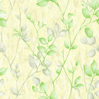 Papel De Parede Kantai Vision - Folhas Creme E Verde