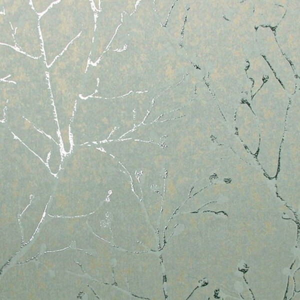 Papel De Parede Kantai White Swan - Galhos Cinza E Bege (bril