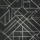 Papel De Parede Kantai White Swan - Geométrico Preto (brilho