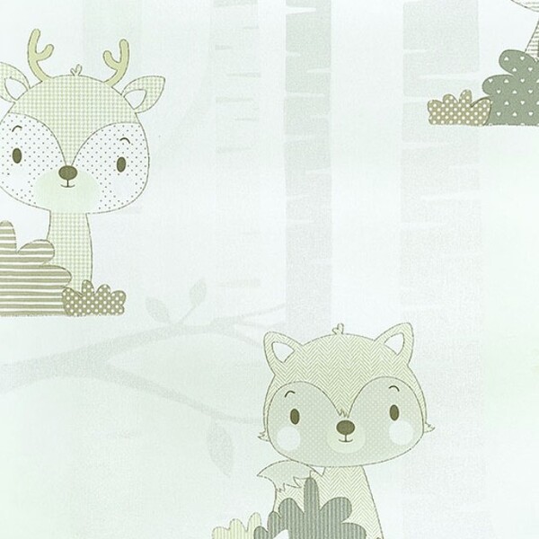 Papel De Parede Kantai Yoyo 2 - Bichinhos Cinza E Bege Yy2050