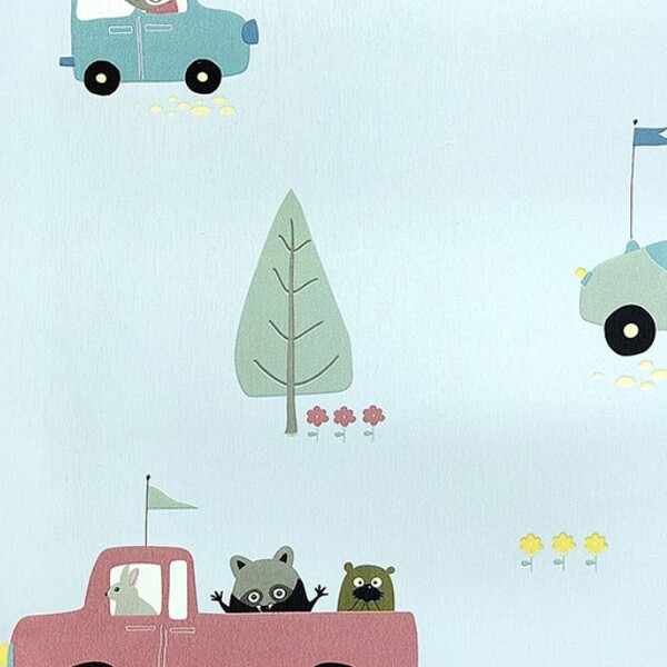 Papel De Parede Kantai Yoyo 2 - Bichinhos E Carros Yy204303r