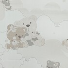 Papel De Parede Kantai Yoyo 2 - Ursinhos Bege E Cinza Yy20480