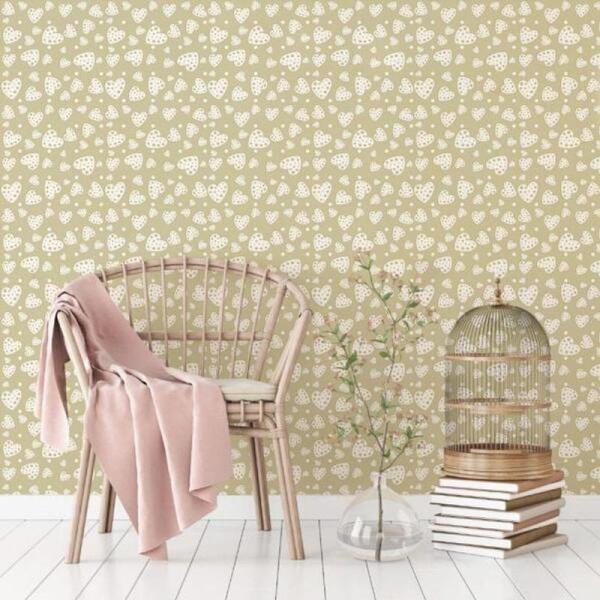 Papel De Parede Kids Corações Pastel