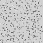 Papel De Parede Kids Notas Musicais Cinza