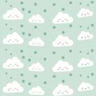 Papel De Parede Kids Nuvem Verde