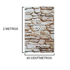 Papel De Parede Kit 5 Unid Autoadesivo Vinilico Pedra Marrom