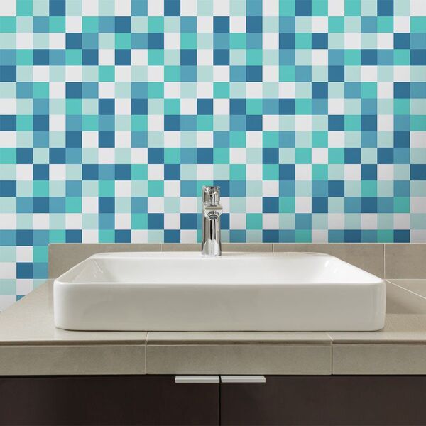 Papel De Parede Ladrilho Ocean - 0 50 X 2 50 Metros