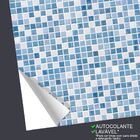 Papel De Parede Ladrilhos Azul - 0 50 X 3 00 Metros