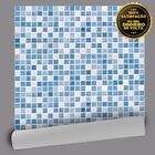 Papel De Parede Ladrilhos Azul - 0 50 X 3 00 Metros