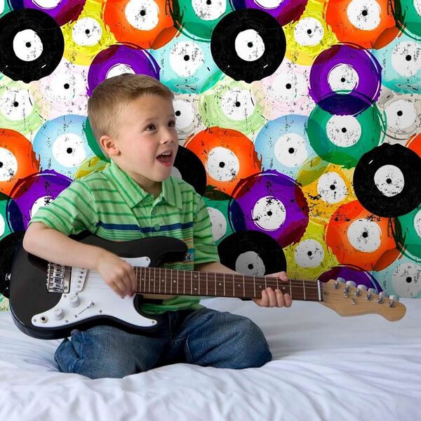 Papel De Parede Latas Grafite - 0 50 X 3 00 Metros