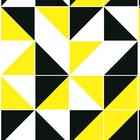 Papel De Parede Lavável Abstrato Amarelo E Preto 15m