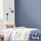 Papel De Parede Lavável Abstrato Azul De Prusia 18m