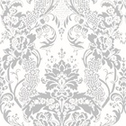 Papel De Parede Lavável Abstrato Branco E Cinza 3m