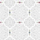 Papel De Parede Lavável Abstrato Cinza E Flores 15m