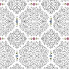 Papel De Parede Lavável Abstrato Preto E Flores 18m