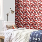 Papel De Parede Lavável Abstrato Tons De Vermelho 18m