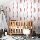 Papel De Parede Lavável Abstrato Vermelho E Cinza 12m