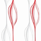 Papel De Parede Lavável Abstrato Vermelho E Cinza 3m