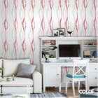 Papel De Parede Lavável Abstrato Vermelho E Cinza 3m