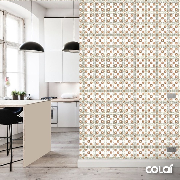 Papel De Parede Lavável Azulejo Ladrilho Hidráulico 18m