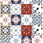 Papel De Parede Lavável Azulejo Mosáico Fundo Branco 12m