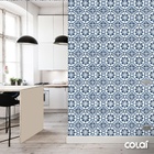 Papel De Parede Lavável Azulejo Português Azulado 12m