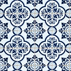 Papel De Parede Lavável Azulejo Português Azulado 3m